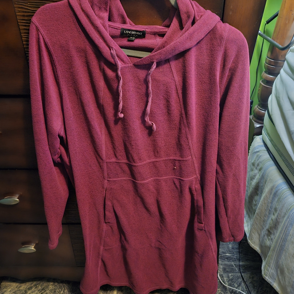 Lane Bryant Women's Pink Hooded Top